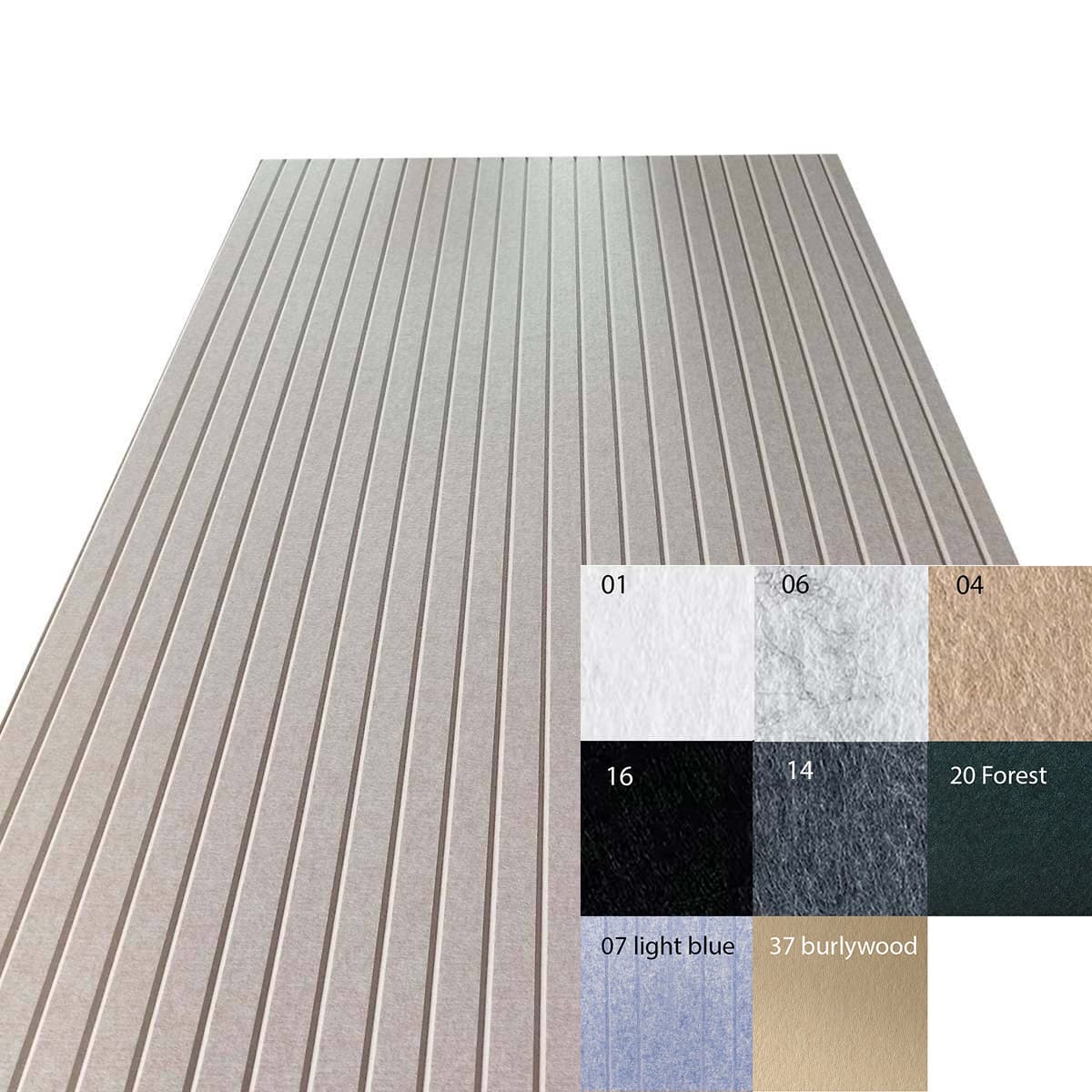 Bilnora Extra Tät filt Randigt mönster akustikpanel 120x60x0,9cm