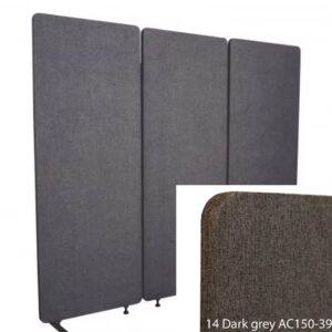 Bilnora kontorsskärm 160x60x2,5 cm – Klädd i Dark Grey