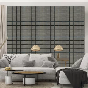 Freja Trä rutmönstrad akustisk väggpanel - 60x60cm - grey oak