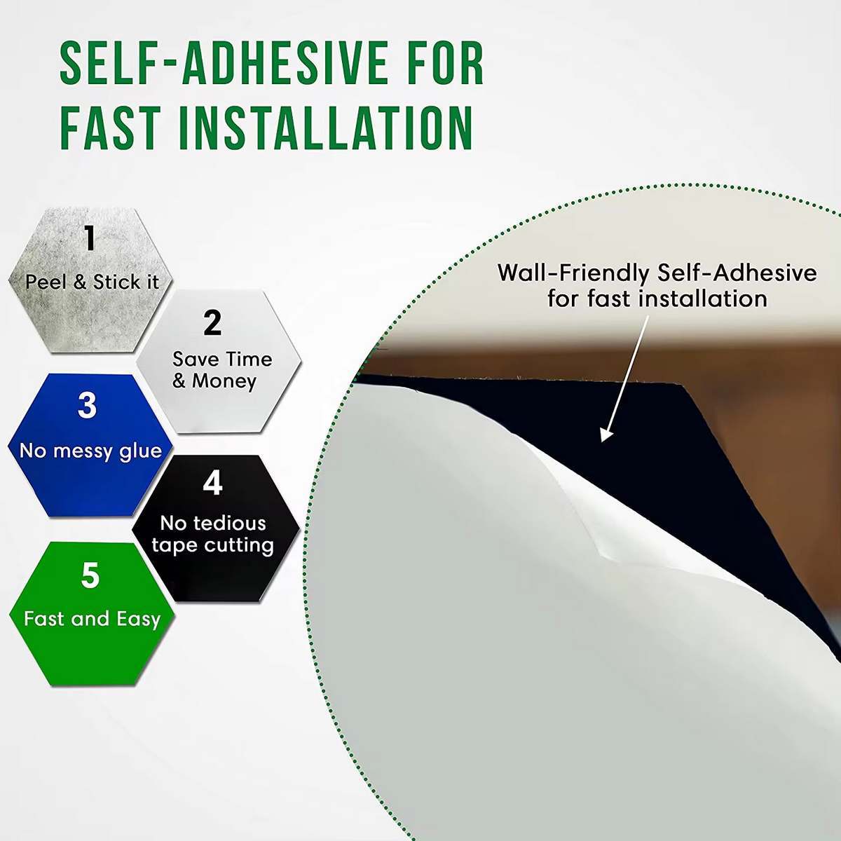 Bilnora Extra Tät filt Hexagonal akustikpanel 50x50x0,9cm - Bild 12