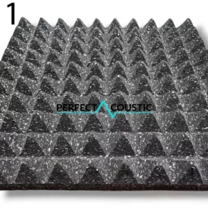 Pyramidformad extra tät akustisk svamp 140 kgm3 i svart