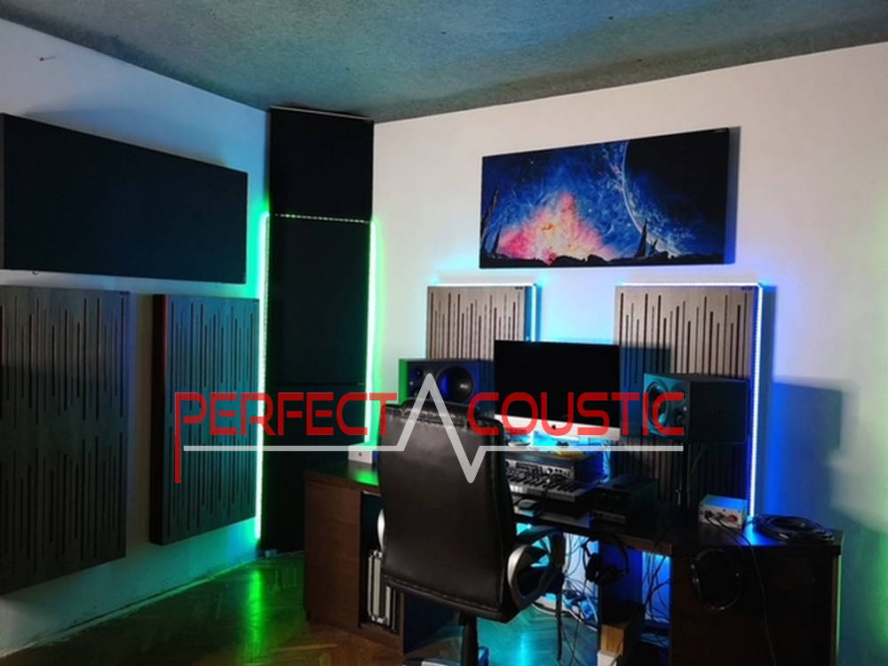 Akustikpaneler i professionell hemmastudio