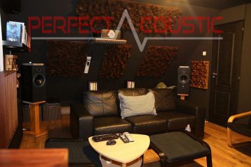 home theater room acoustics design with acoustic absorbers