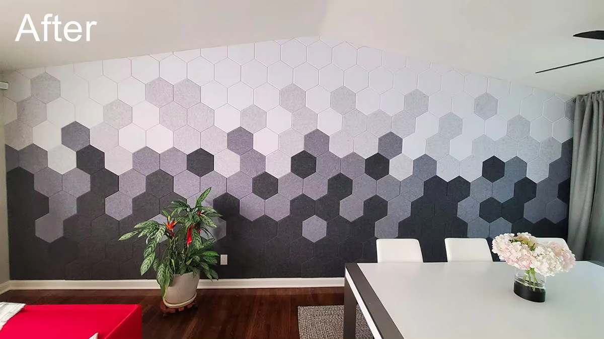 Bilnora Extra Tät filt Hexagonal akustikpanel 50x50x0,9cm - Bild 13