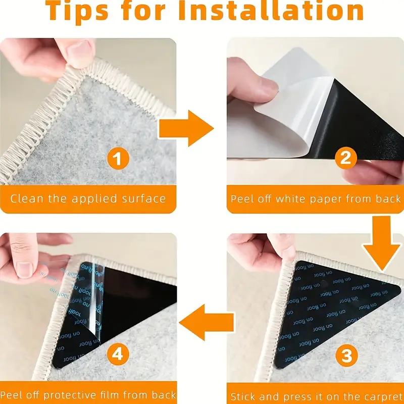 triangelformade halkskyddande tejpen med måtten 10,5x7,5x7,5 cm